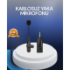 Bluetooth 5.2 Kablosuz Mikrofon – 360° Ses Algılama, Gürültü Engelleme, 4 Saat Çalışma