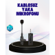2.4 GHz Kablosuz Yaka Mikrofonu – 60 Metre Menzil, Gürültü Azaltma, Type-C Şarjlı