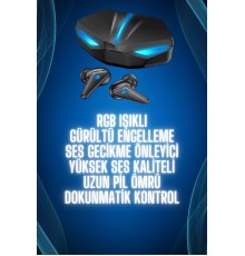 Bluetooth Kulaklık Kulaklığı RGB Işıklı Oyunlarda Düşük Gecikme
