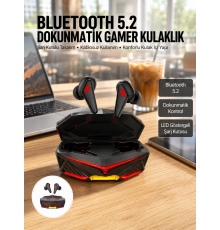 Dokunmatik Kontrol Tws Işıklı Kulakiçi Bluetooth Kulaklık Kablosuz Kulaklığı Yeni Nesil