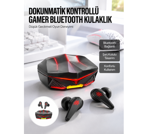 Bluetooth Kulaklık HD Ses Kaliteli Işıklı Metal Kasa Ios Android Uyumlu Mikrofonlu Yeni Nesil