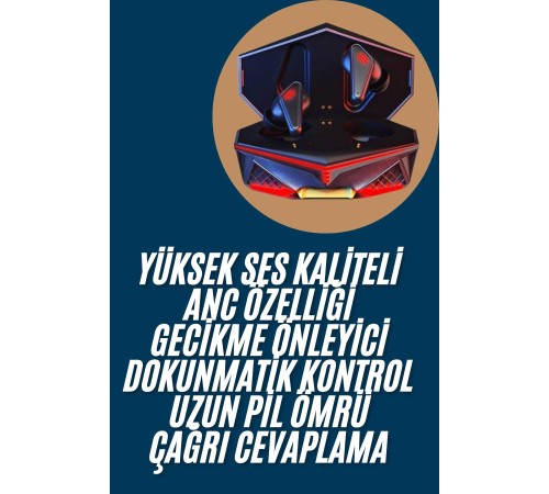 Profesyonel TWS Işıklı Kablosuz Bluetooth Kulaklık Kulaklığı Yeni Nesil