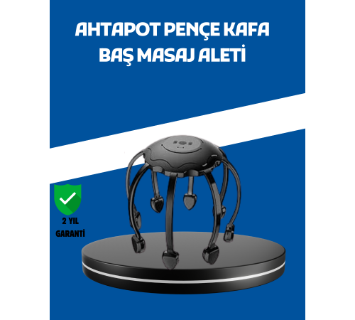 Kafa Masaj Cihazı 8 Motorlu 360 Derece Tam Kapsamlı Rahatlatıcı Masaj