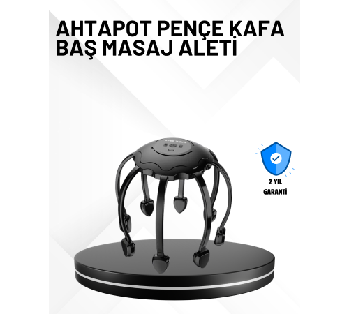 Kafa Masaj Cihazı 8 Motorlu 360 Derece Tam Kapsamlı Rahatlatıcı Masaj