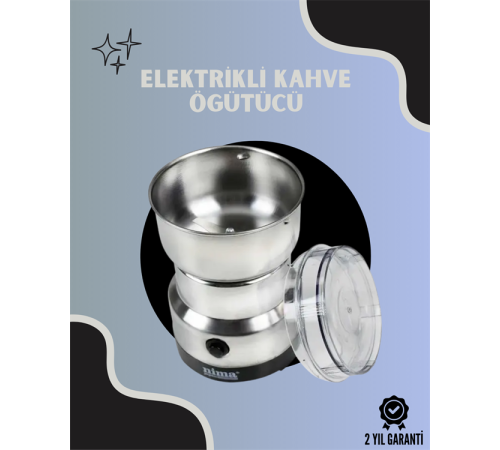 Paslanmaz Çelik Elektrikli Kahve Değirmeni | Sessiz, Hızlı, Çok Amaçlı Öğütücü (200W)