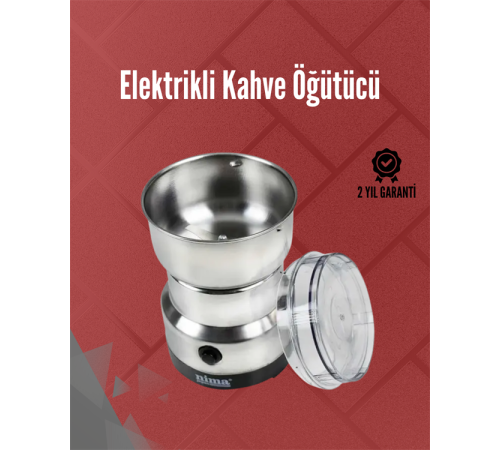 Paslanmaz Çelik Elektrikli Kahve Değirmeni | Sessiz, Hızlı, Çok Amaçlı Öğütücü (200W)