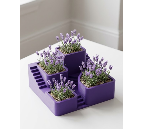 3D Kaktüs Saksısı Modern Çok Bölmeli Dekoratif Tasarım
