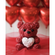 3D Baskı Kalpli Ayıcık 10cm Romantik Masaüstü Dekor