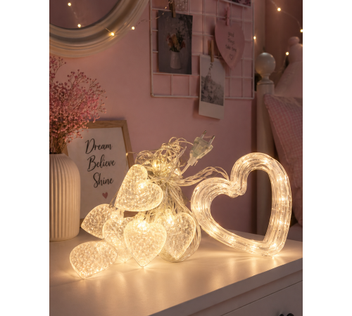 Kalp Figürlü LED Neon Dekor Işığı Romantik Ortam Aydınlatması