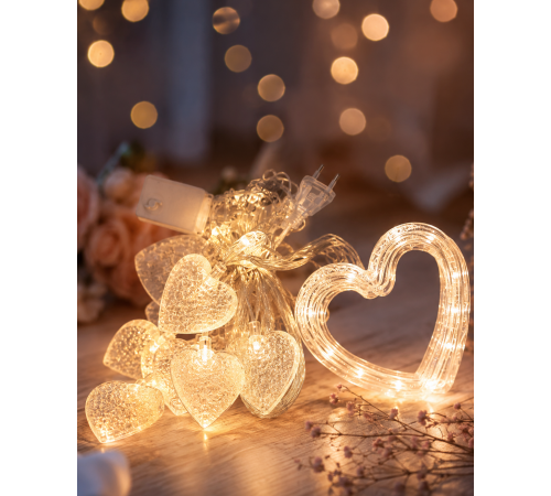 LED Kalp Neon Lamba Dekoratif Romantik Gece ve Ortam Işığı