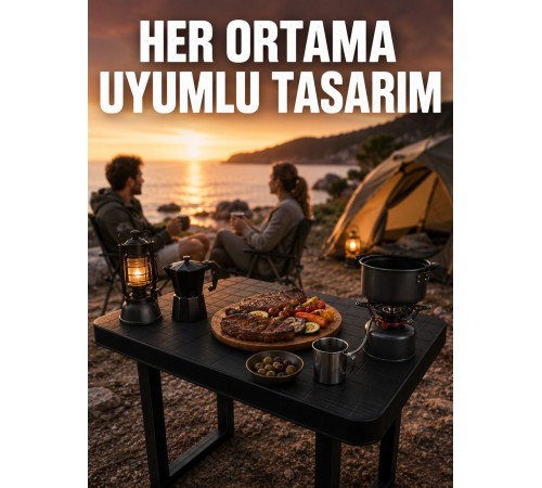 Çok Amaçlı Katlanır Kamp Masası Dayanıklı Piknik Balkon Bahçe Masası
