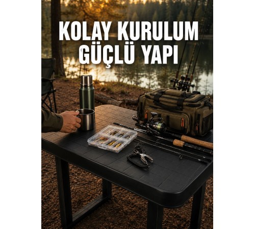 Pratik Katlanabilir Masa Kamp Piknik Bahçe ve Karavan Kullanımına Uygun