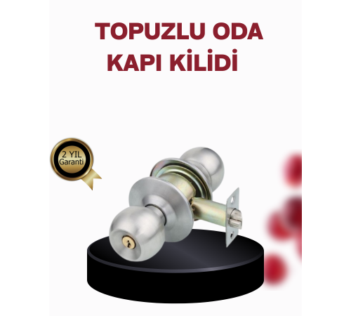 Paslanmaz Çelik Dayanıklı Topuzlu Kapı Kilidi