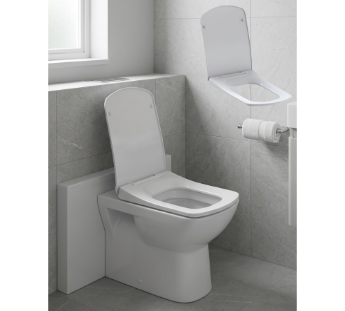 Kare Slim Klozet Kapağı Sessiz Kapanma Dayanıklı Tasarım