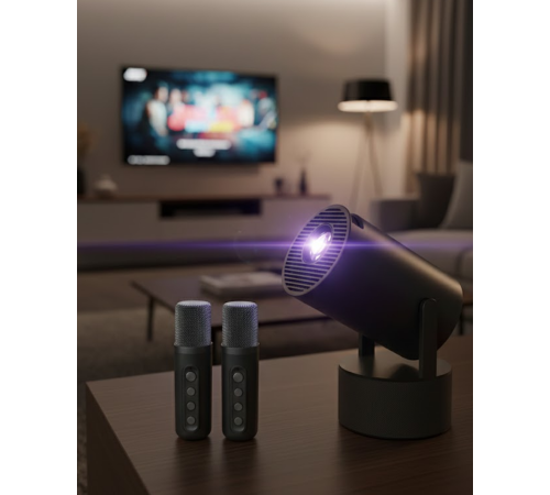 Akıllı Projeksiyon Cihazı Karaoke Mikrofonlu 1080P Android