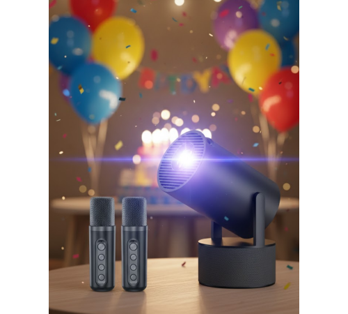 Akıllı Projeksiyon Cihazı Karaoke Mikrofonlu 1080P Android Yeni Nesil