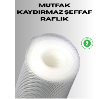 Kaydırmaz şeffaf raflık çekmece örtüsü 45x300 cm