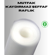 Kaydırmaz şeffaf raflık çekmece örtüsü 45x300 cm
