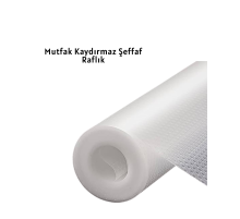 kaydırmaz şeffaf raflık