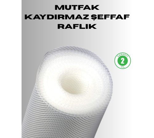 Kaydırmaz şeffaf raflık çekmece örtüsü 45x300 cm