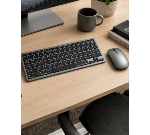 Kablosuz Bluetooth Klavye Mouse Seti Şarjlı Tablet Laptop Uyumlu
