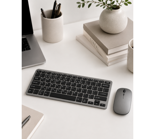 Kablosuz Bluetooth Klavye Mouse Seti Şarjlı Tablet Laptop Uyumlu