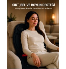 Ev Ofis Araç Uyumlu Isıtmalı Tam Vücut Masaj Minderi