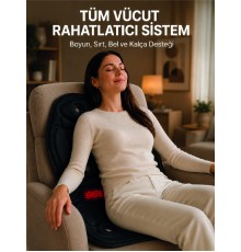 Titreşimli Isıtmalı Koltuk Tipi Masaj Minderi Ergonomik Tasarım