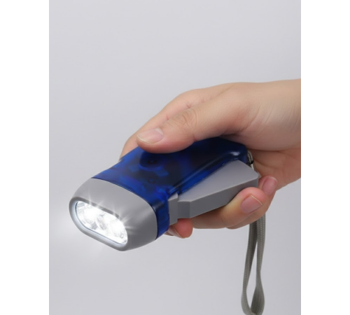 Kendiliğinden Şarjlı El Feneri Pilsiz Çalışan 3 LED Acil Durum Feneri