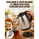 Kettle Su Isıtıcı C F Priz Uyumlu 220 - 240 V Paslanmaz Çelik Kablolu