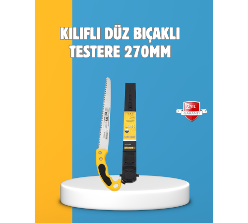 Kılıflı Budama Bahçe Testeresi 270 mm Düz Bıçaklı