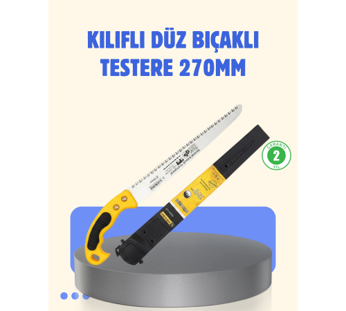 Kılıflı Budama Bahçe Testeresi 270 mm Düz Bıçaklı