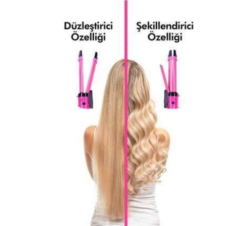 Saç Düzleştirici Ve Maşa İkili Saç Şekillendirici Tüm Saç Tiplerine Uygun