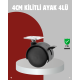 Kilitli 4 cm Tekerlek Ayak 4’lü Set Zemin Koruyucu