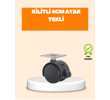 4 cm Kilit Mekanizmalı Mobilya Ayağı Tekli