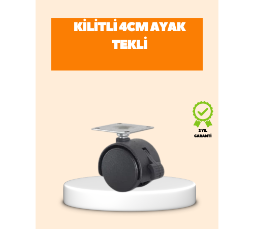 4 cm Kilit Mekanizmalı Mobilya Ayağı Tekli