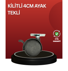 Sessiz Dönen Kilitli Mobilya Tekerleği 4 cm