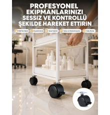 Zemin Korumalı Kilitli Ayak Tekerlek Seti 6 cm