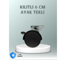 Zemin Korumalı 6 cm Kilitli Döner Ayak