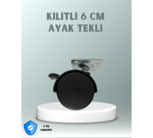 Zemin Korumalı 6 cm Kilitli Döner Ayak