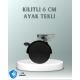 Zemin Korumalı 6 cm Kilitli Döner Ayak