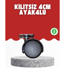 4 cm Kilitsiz Tekerlek Ayak Seti Zemin Koruyucu
