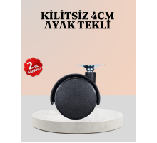 4 cm Çap Kilitsiz Tekerlek Ayağı Tekli Hafif Mobilyalar İçin