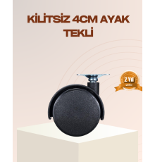 4 cm Kilitsiz Mobilya Ayağı Tekli Kolay Dönen Masa ve Sehpa Ayağı