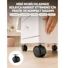 Kilitsiz 4 cm Mobilya Ayağı Tek Adet Pratik ve Dayanıklı