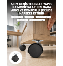Kilitsiz 6 cm Tekerlek Ayak Tek Adet