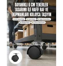 6 cm Döner Kilitsiz Ayak Tek Parça