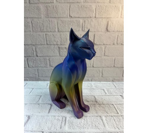 Rainbow Renkli Kedi Biblosu Dekoratif Masa ve Raf Süsü
