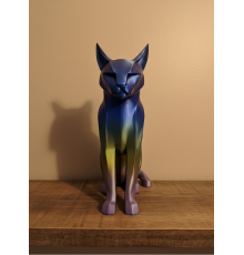 Koyu Rainbow Kedi Biblo Modern Salon ve Raf Dekoru