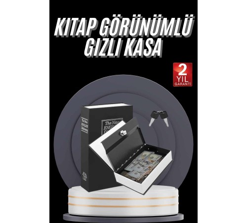 Gizli Kasa Kilitli Sözlük Görünümlü 18cm Gizli Kasa Büyük Boy Anahtarlı